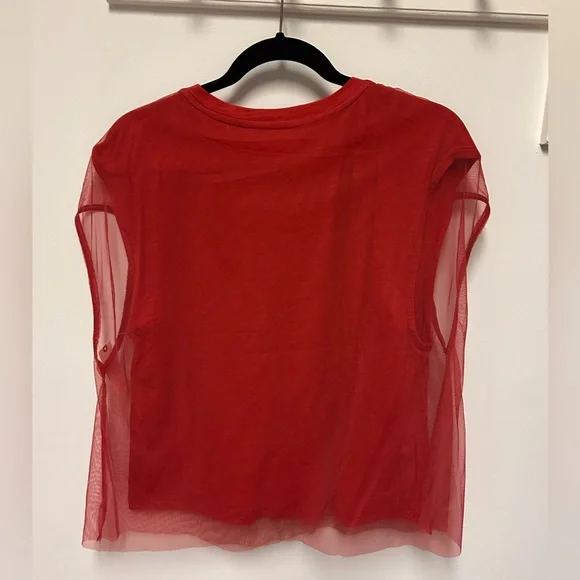 NWT Pilcro Graphic Band Tulle Tee / Red Horse 1976 - Picture 7 of 7